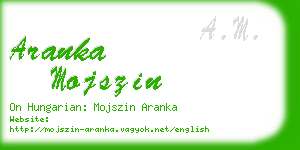 aranka mojszin business card